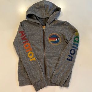 Aviator Nation girls gray hoodie